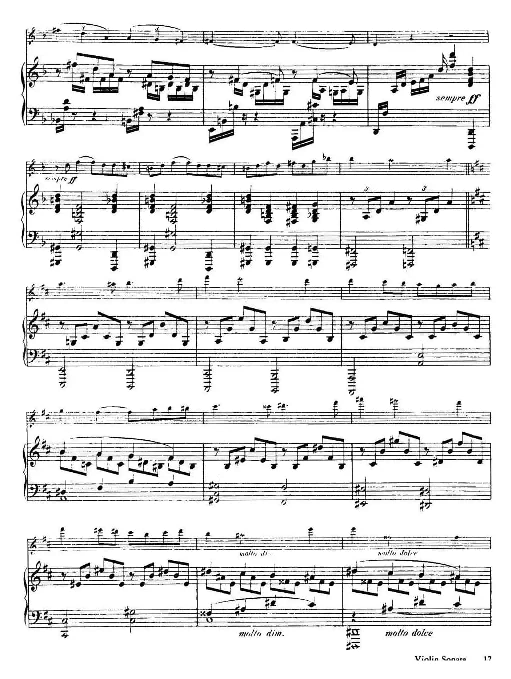 法朗克《A大调小提琴奏鸣曲》（II）（小提琴+钢琴伴奏）