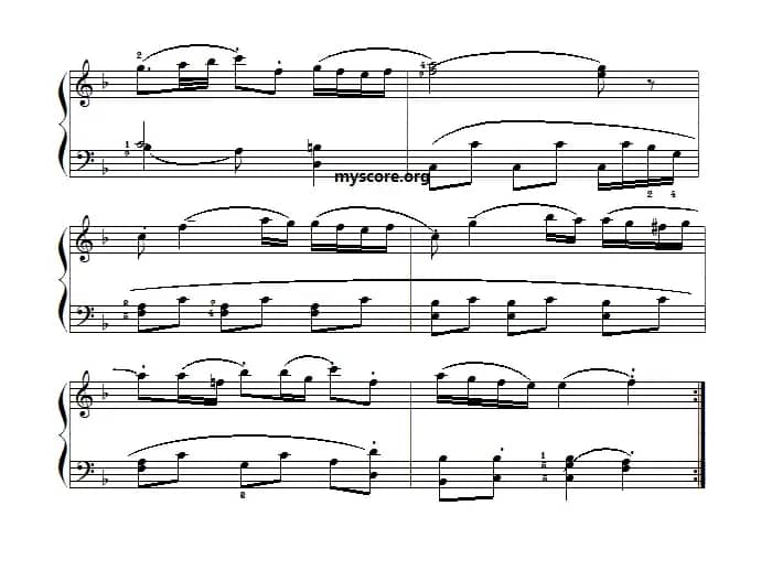 莫扎特钢琴小曲：波兰舞曲