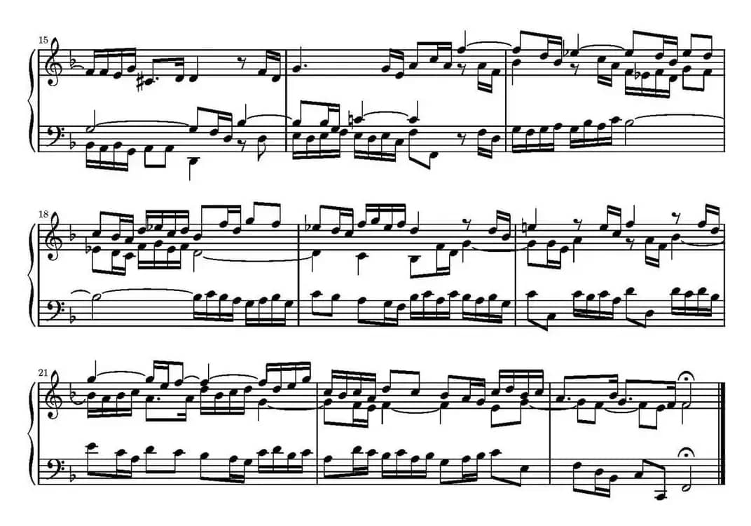 15首巴赫三部创意曲集（NO.8）