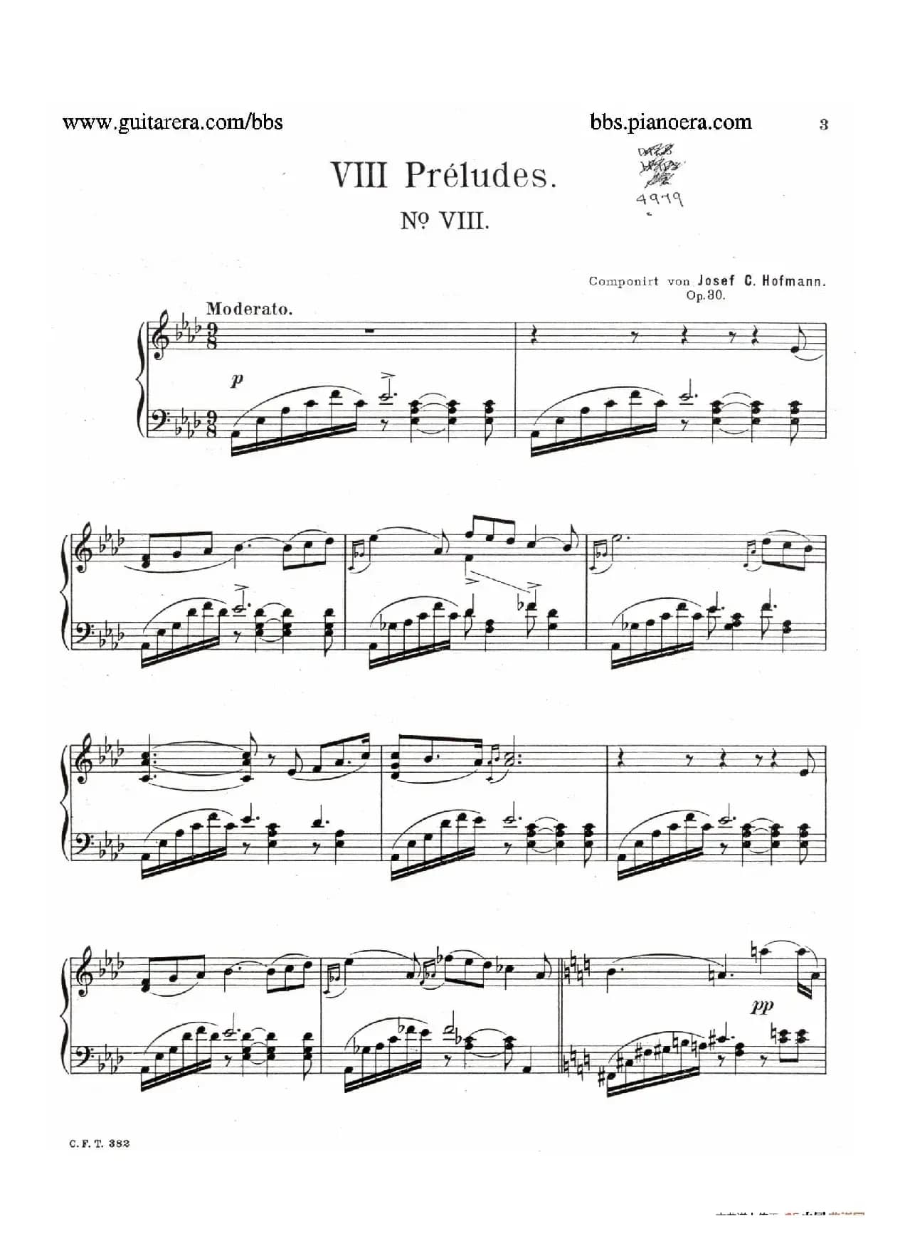 Eight Preludes Op.30（8首前奏曲 8. 降A大调）