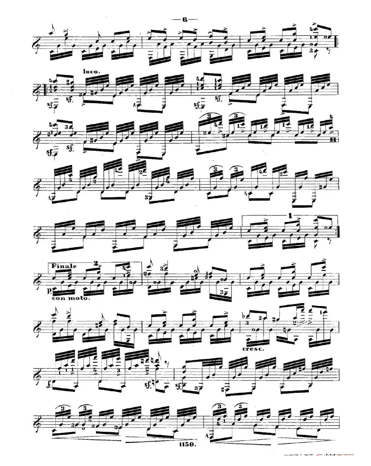 ​梅尔兹-—韦伯主题变奏随想曲 Op.50（古典吉他）