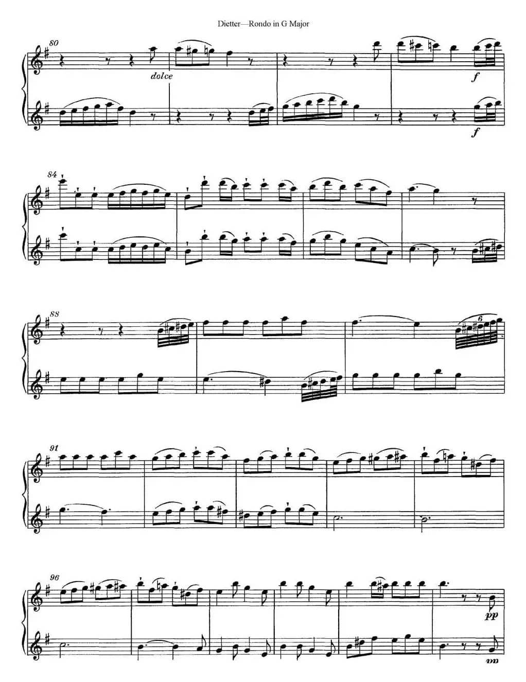 迪埃特长笛二重奏G大调回旋曲（Rondo in G Major ）