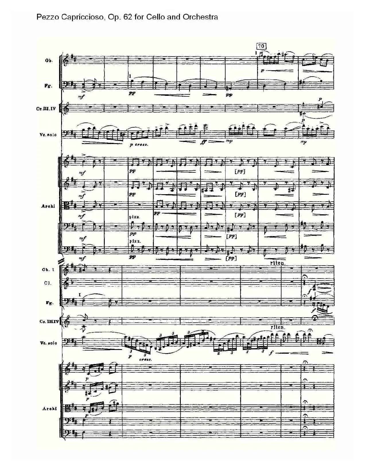 Pezzo Capriccioso, Op.62（大提琴与管弦乐）