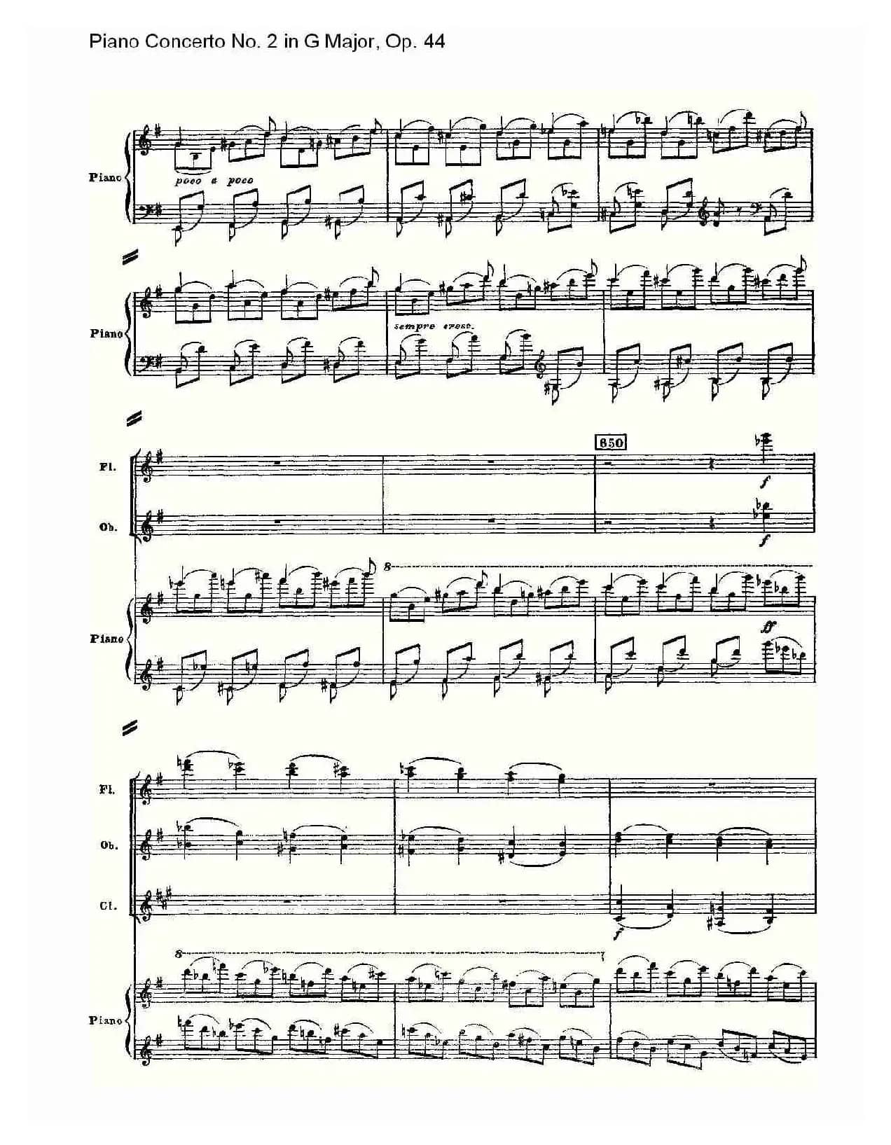 G大调第二钢琴协奏曲, Op.44第一乐章（三）