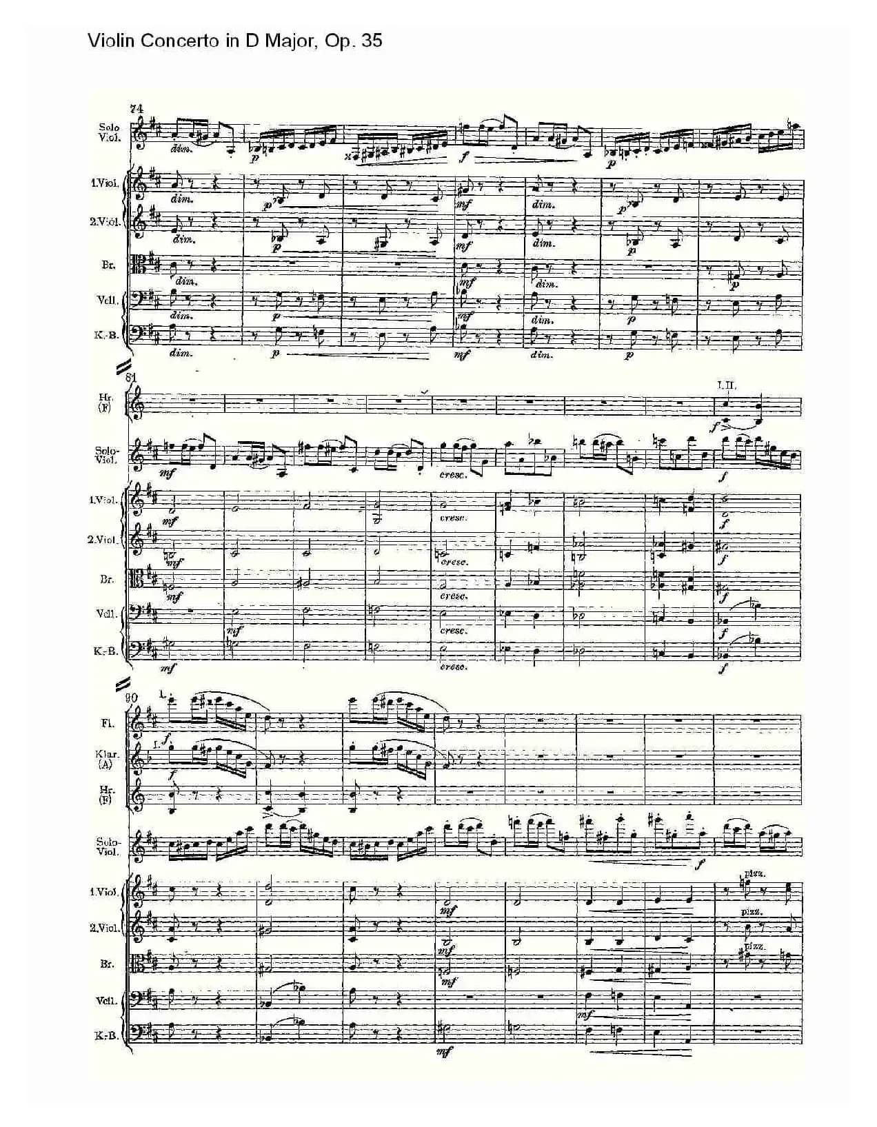 D大调小提琴协奏曲, Op.35第三乐章（一）