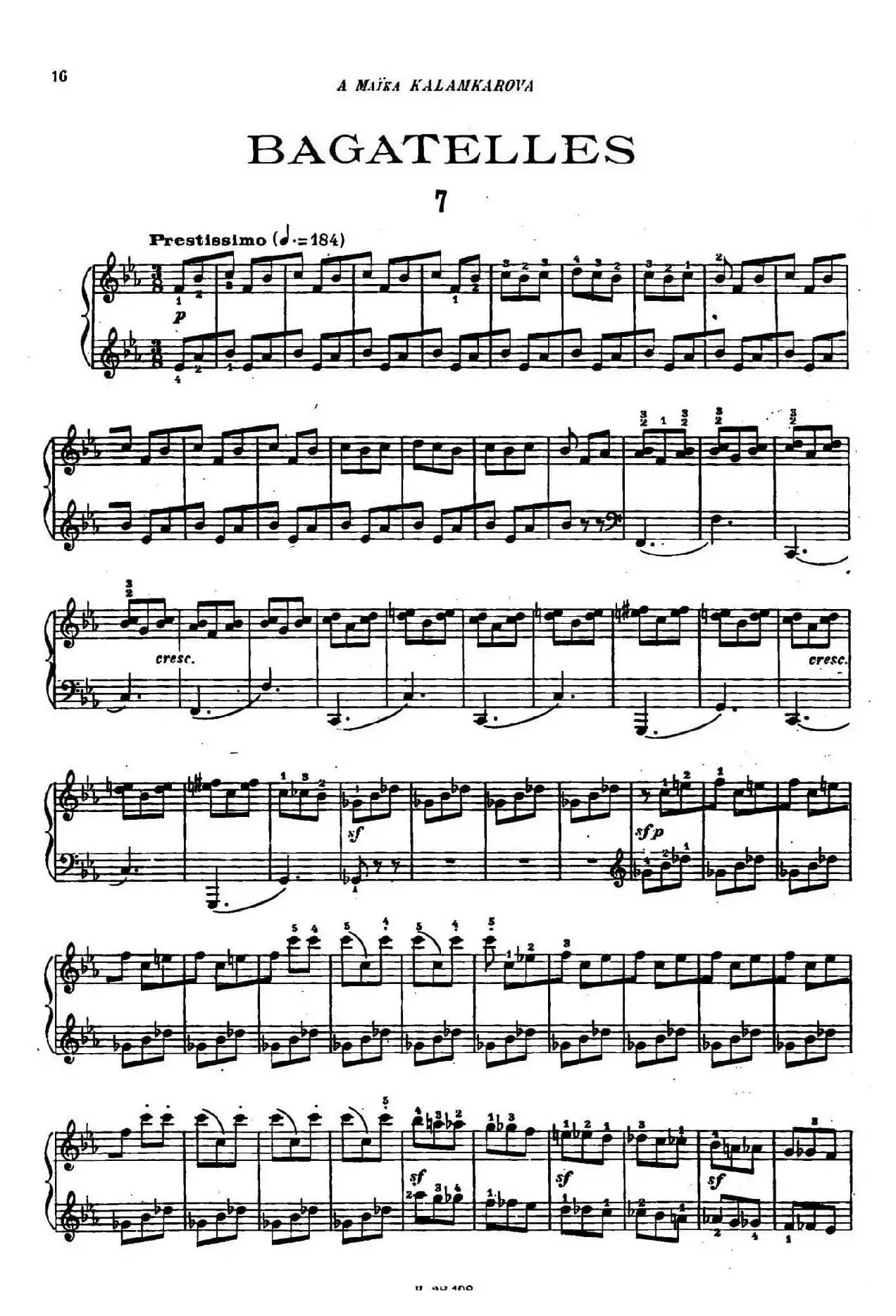 Tcherepnin - 10 Bagatelles Op.5（齐尔品-10首小品·7）