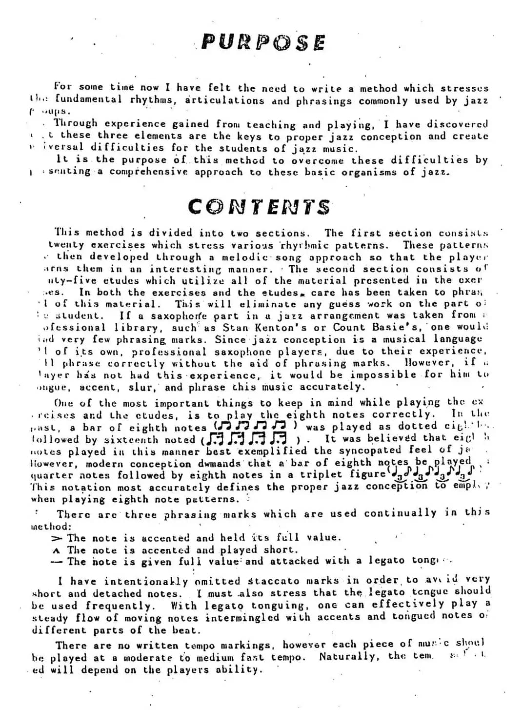 Intermediate Jazz Conception by Lennie Niehaus（20 Jazz Exercises）