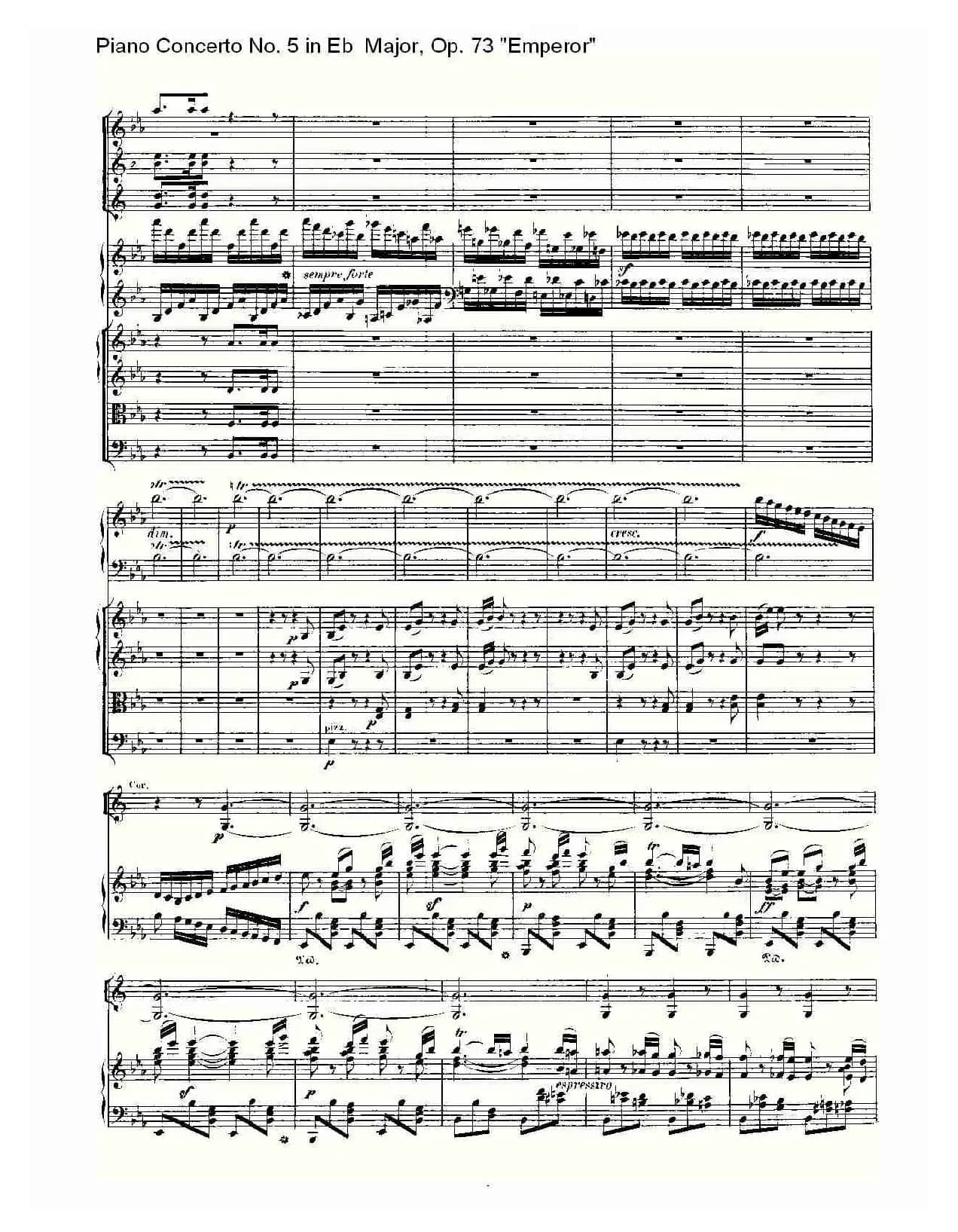 Eb大调钢琴第五协奏曲 Op.73“皇帝”第三乐章