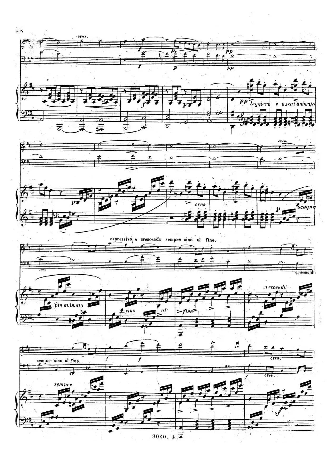 Piano Trio No.1 in d Minor Op.49（d小调第一钢琴三重奏·第四乐章）