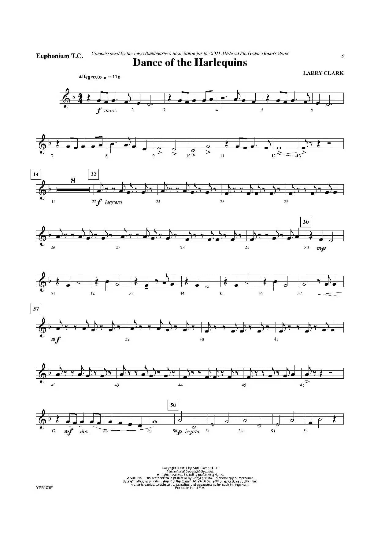 Dance of Harlequins（次中音号分谱）