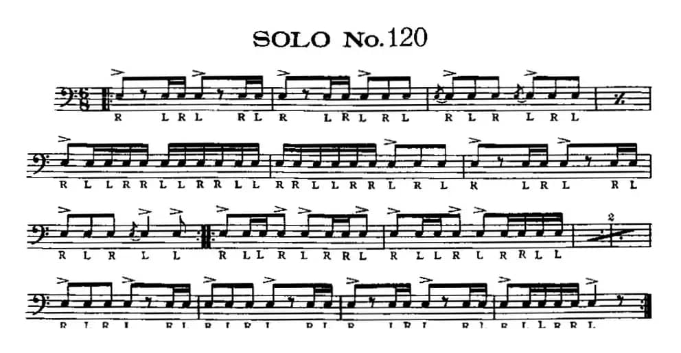 美国军鼓 SOLO No.116-120（爵士鼓谱）