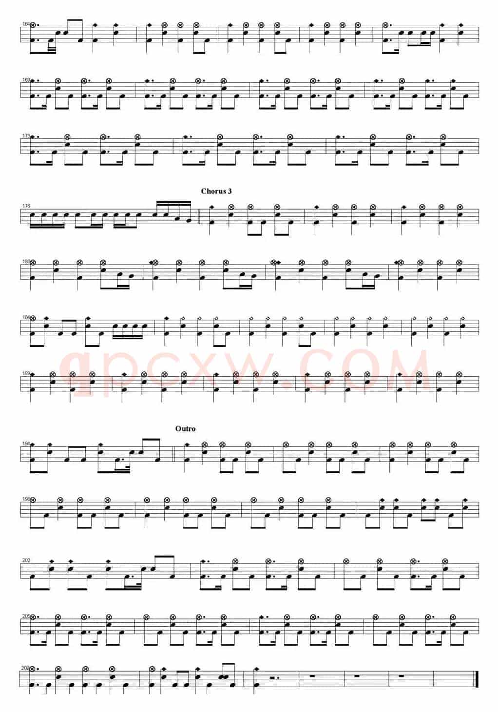 爵士鼓谱：Guns n' Roses - You could be mine