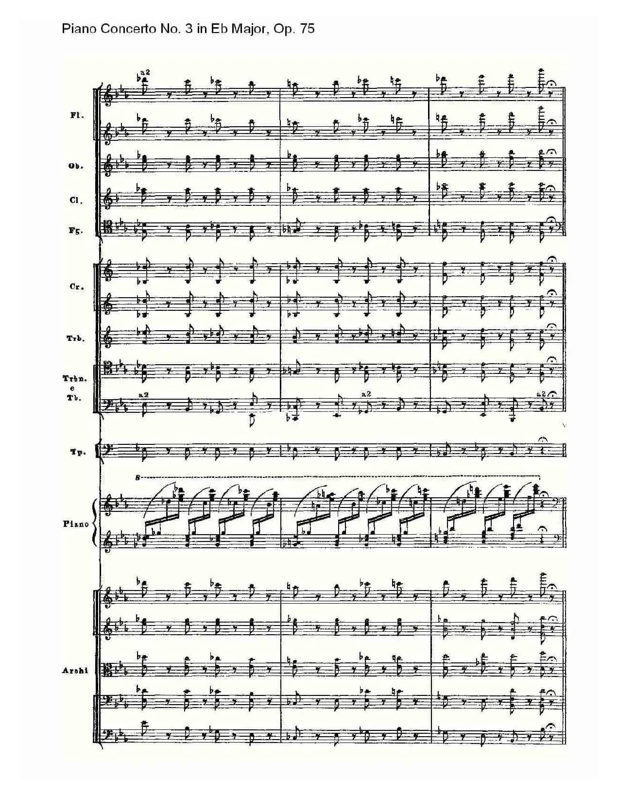 Piano Concerto No.3 in Eb Major, Op.75（Eb大调第三钢琴协奏）