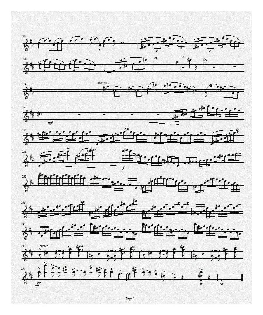 b小调第一小提琴协奏曲第三乐章（独奏小提琴分谱）