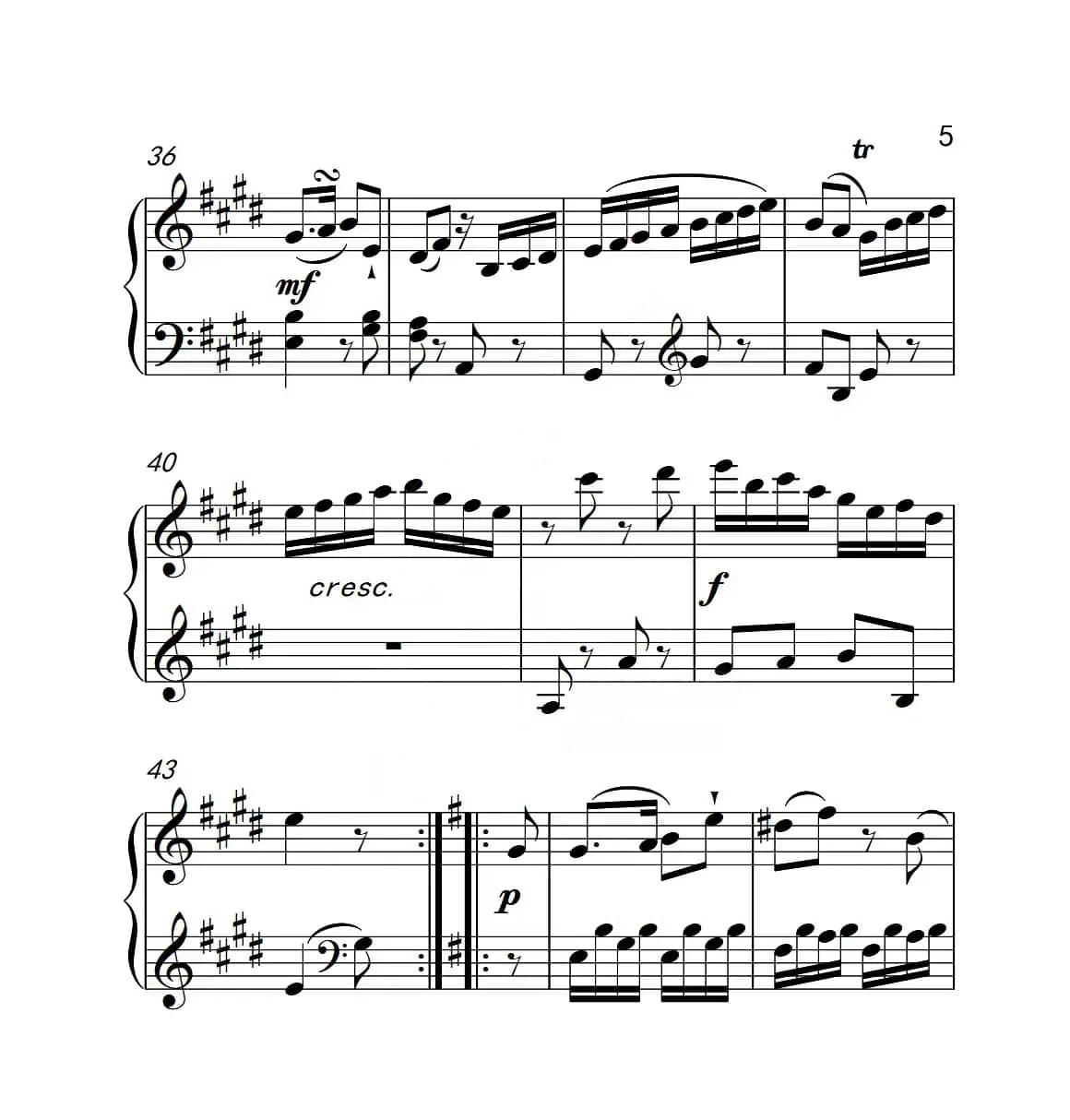 第六级A组 奏鸣曲（中国音乐学院钢琴考级作品1~6级）