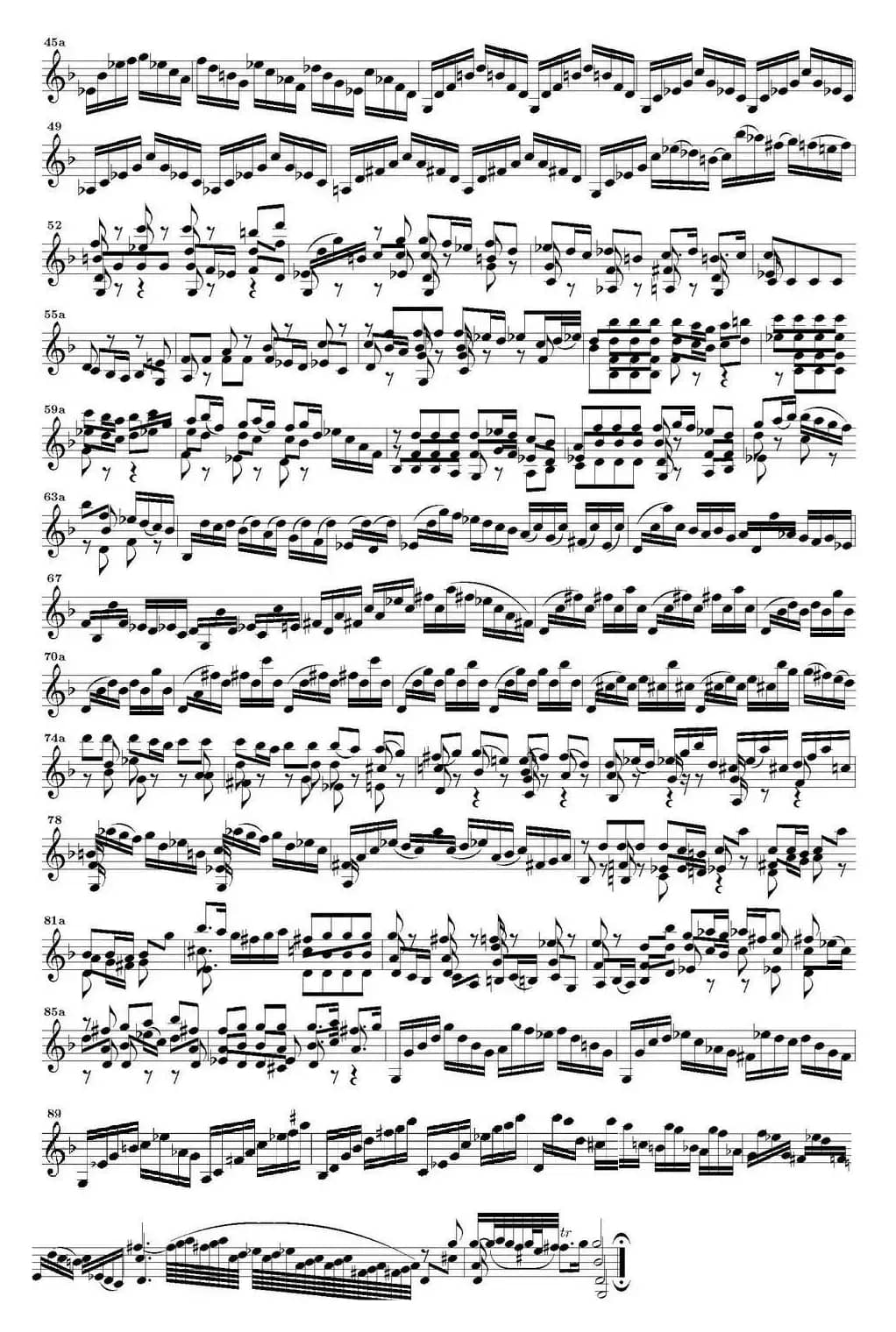 Bach Sonata BWV1001（无伴奏小提琴组曲）