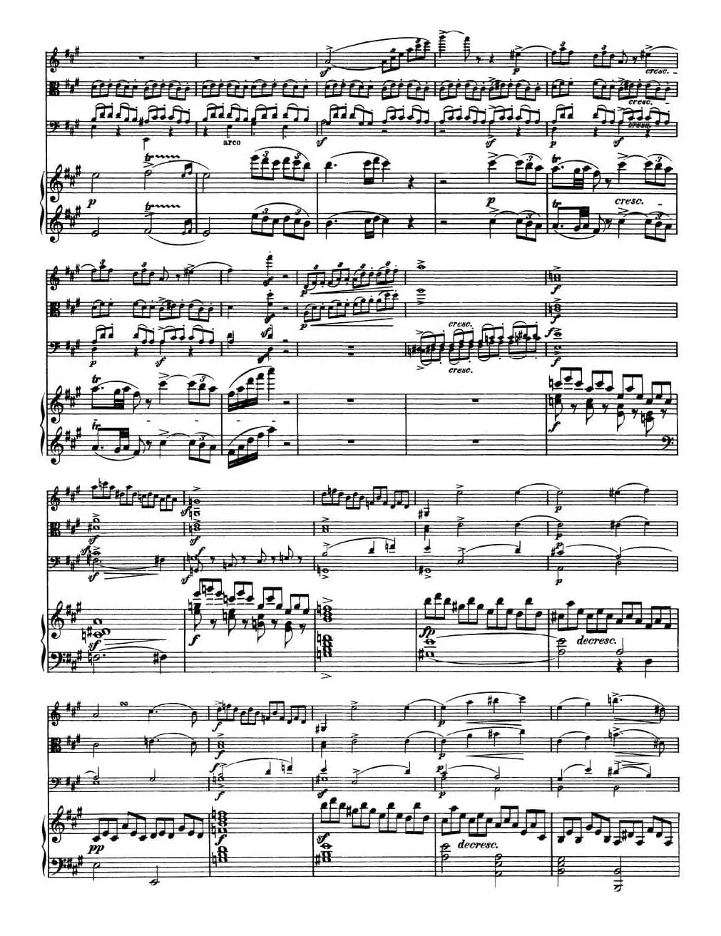 A大调鳟鱼五重奏（P1—10）（弦乐+钢琴）