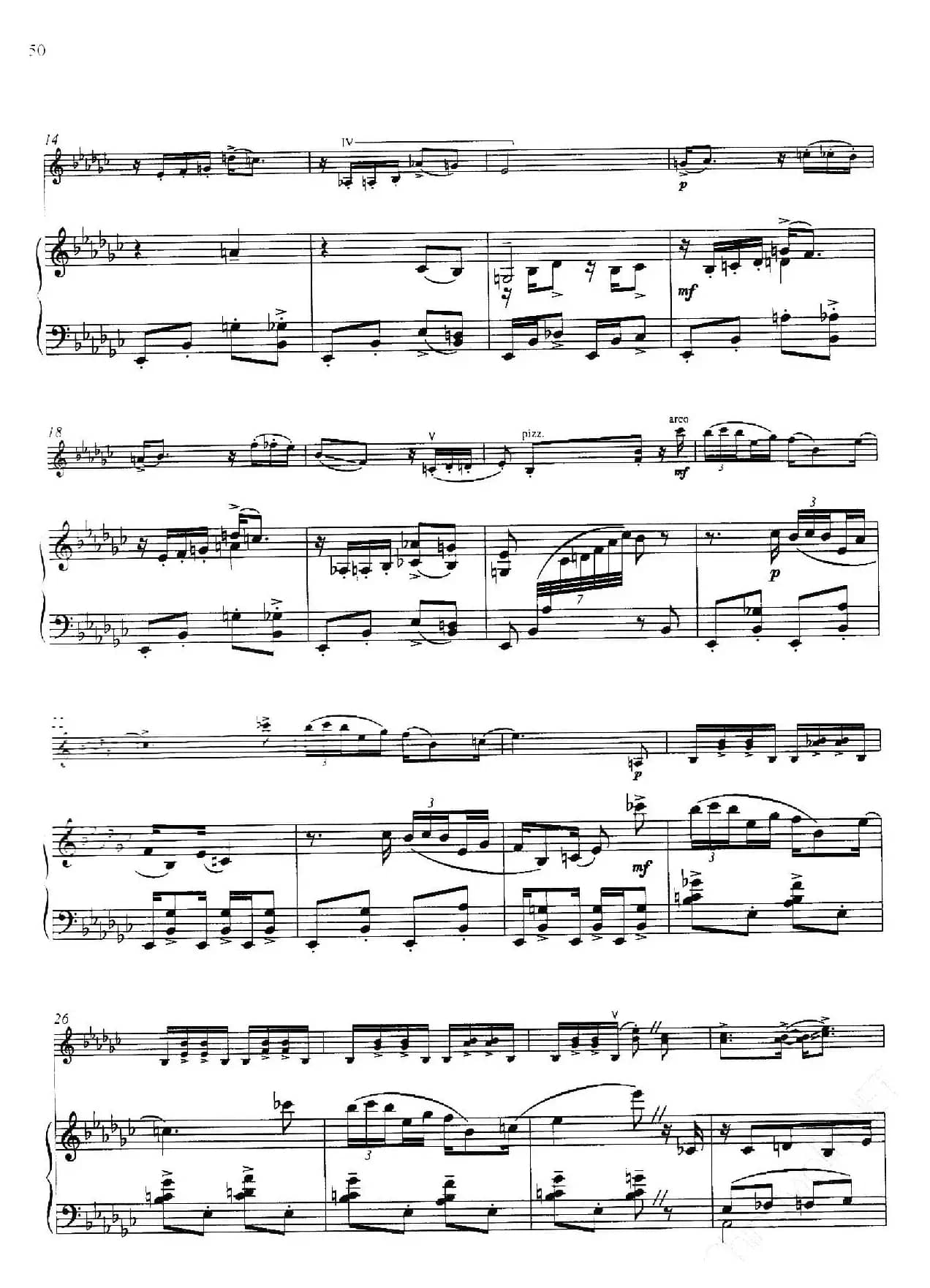 Three Preludes for Piano·Ⅲ（为钢琴而作的三首前奏曲·Ⅲ）（小提琴+钢琴伴奏）