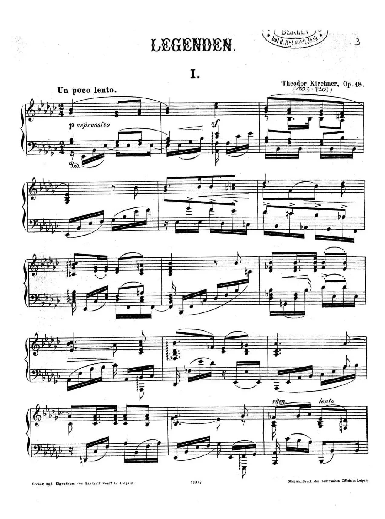 Legenden Op.18（9首传奇·Ⅰ）