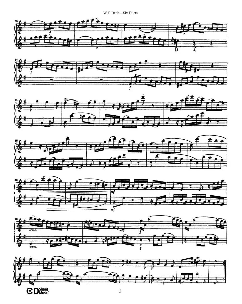 Six  Duets（6首二重奏）（1）