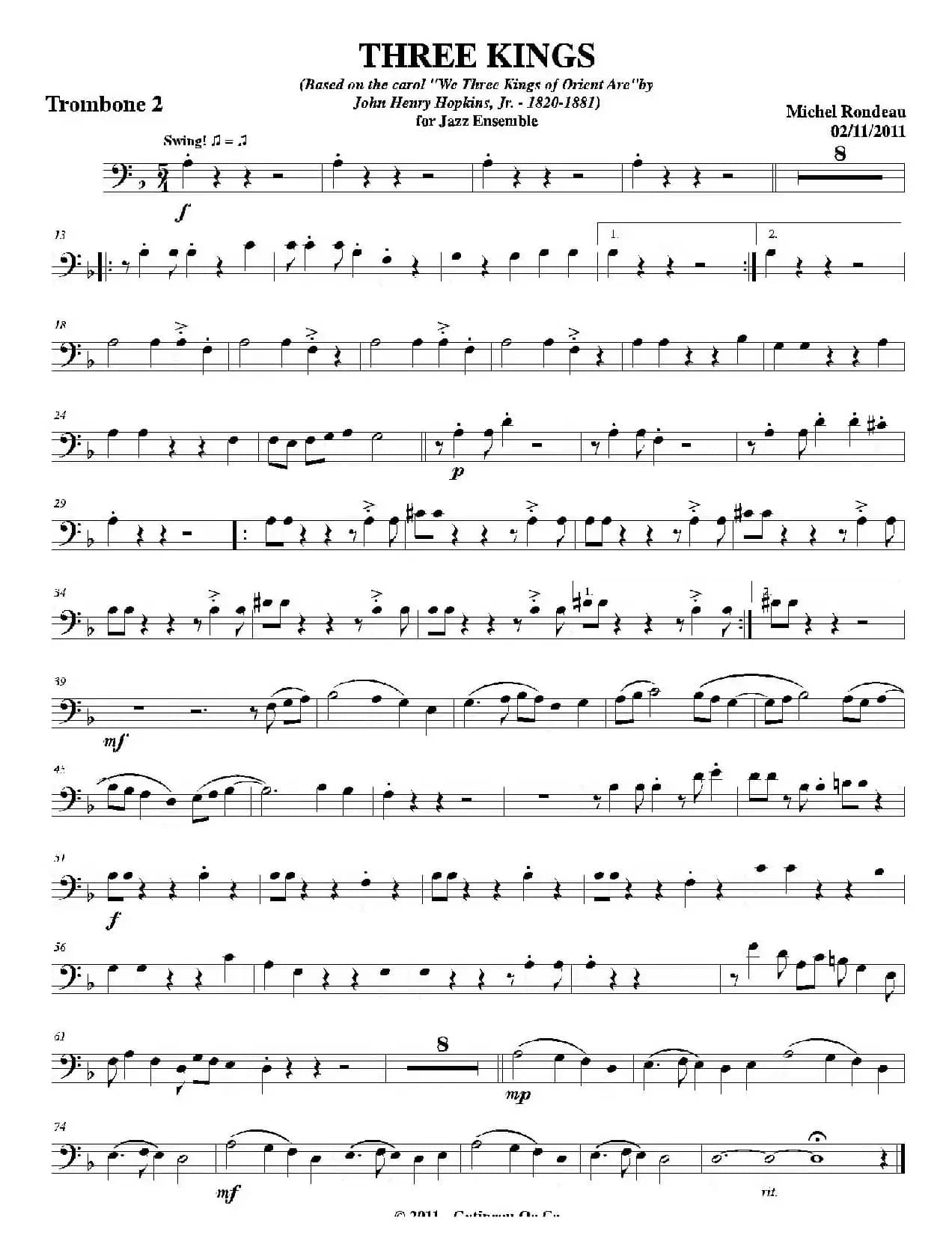 THREE KINGS（第二长号分谱）