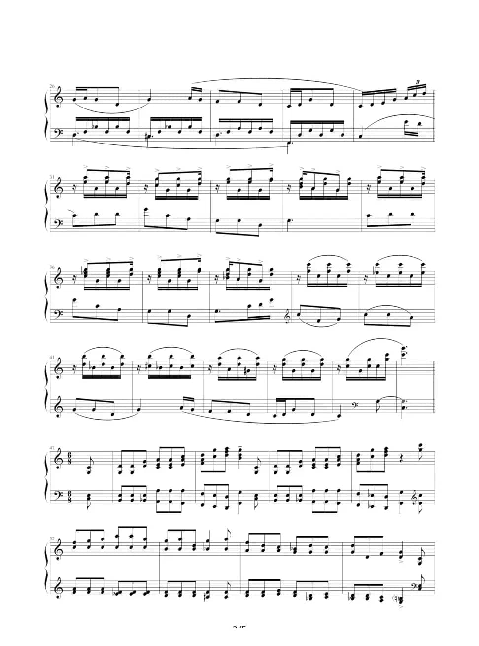 陕北民歌主题变奏曲（周广仁作曲版）