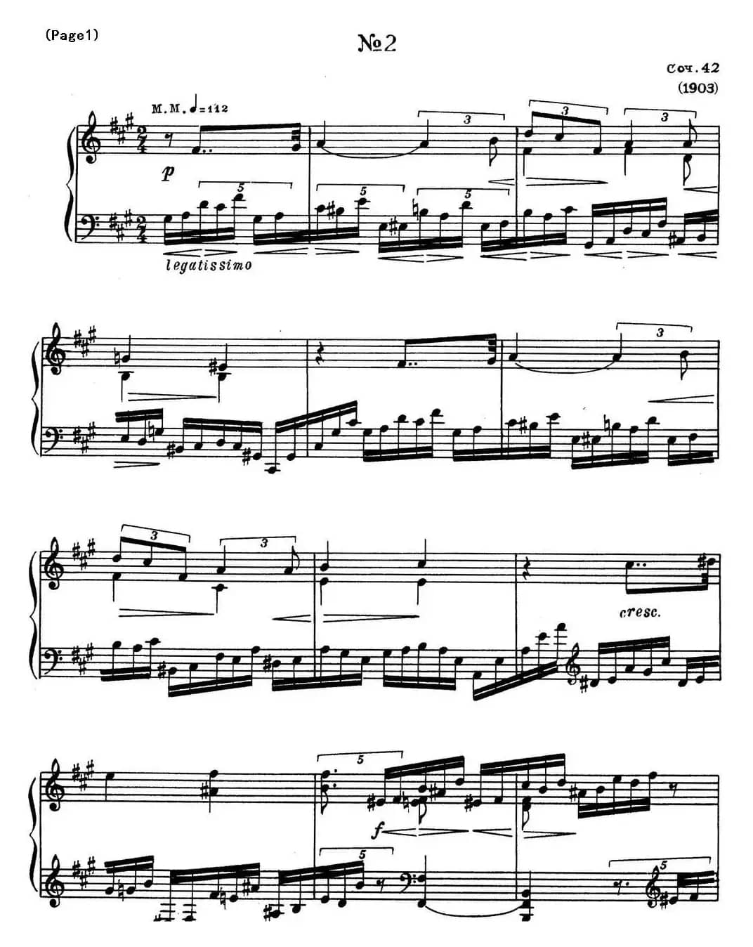 斯克里亚宾8首钢琴练习曲 Op42（No.2 Alexander Scriabin Etudes）