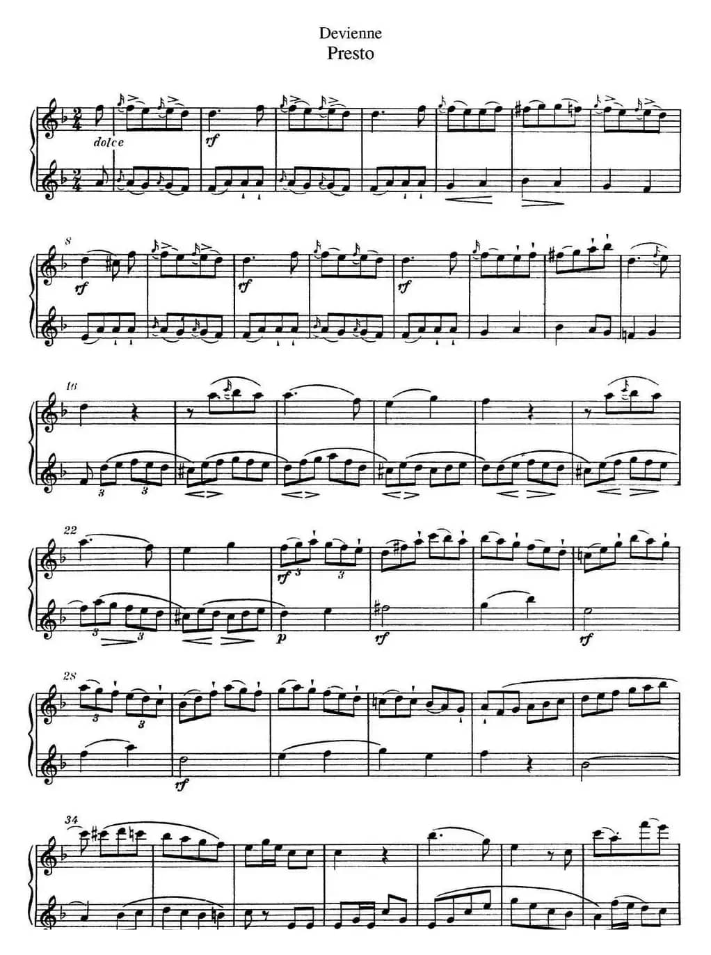 德维埃纳长笛二重奏 Presto