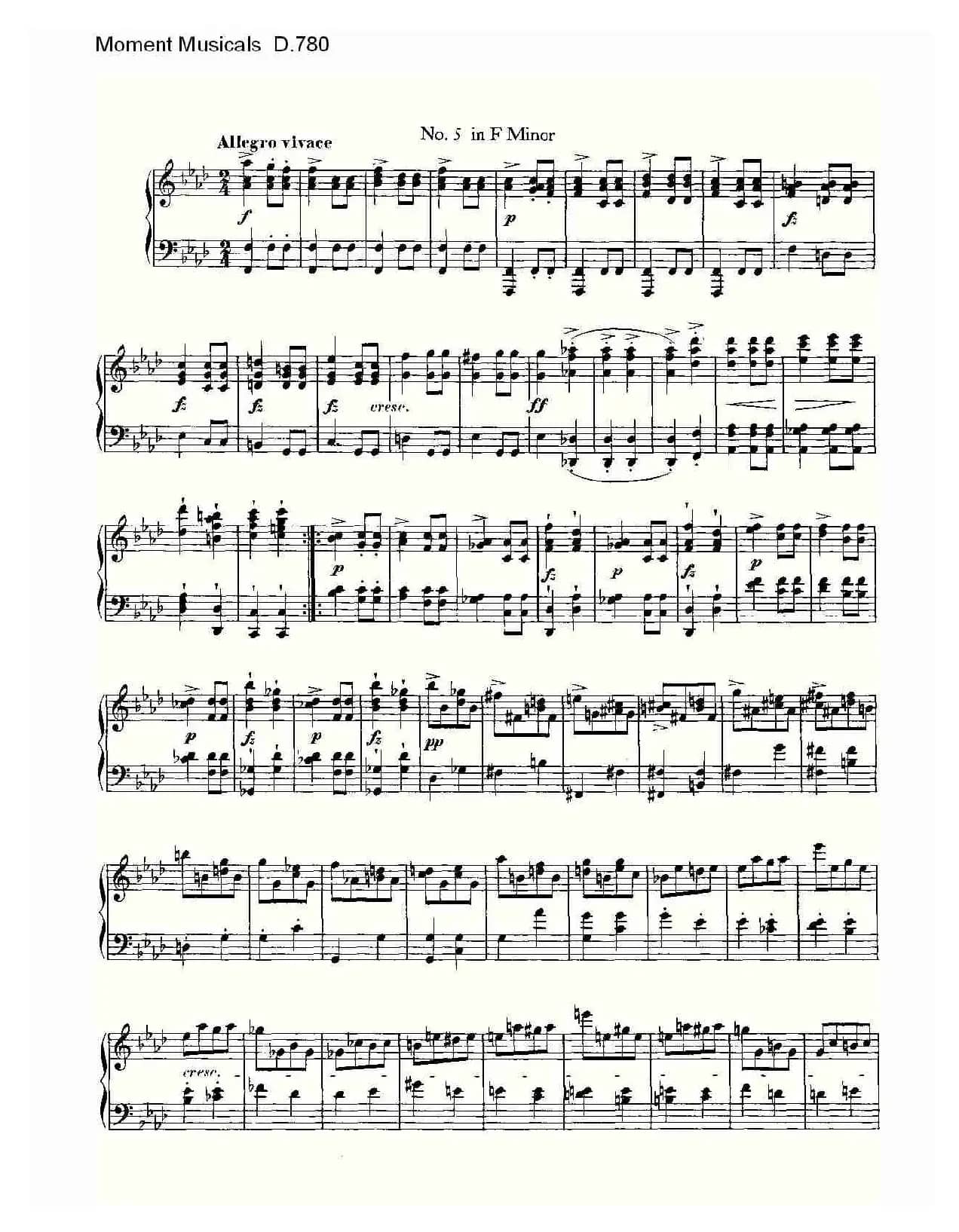 Moment Musicals D.780（6首音乐瞬间）