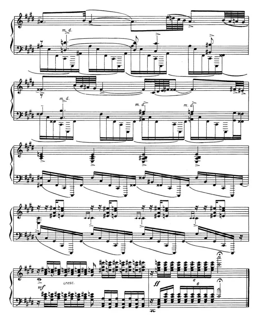 拉赫玛尼诺夫 音画练习曲8或9 Etudes tableaux Op.33 No.8