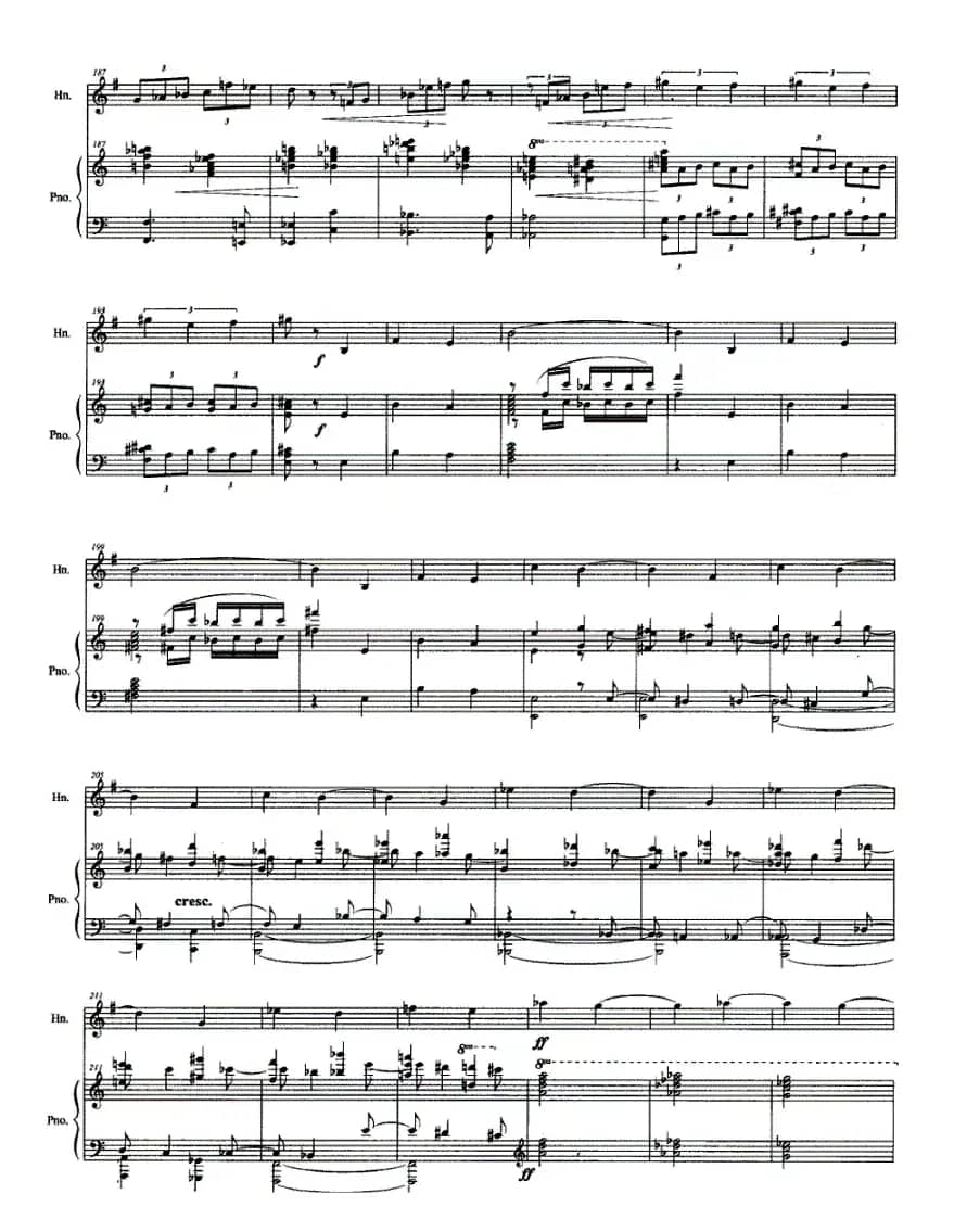 圆号与钢琴叙事曲