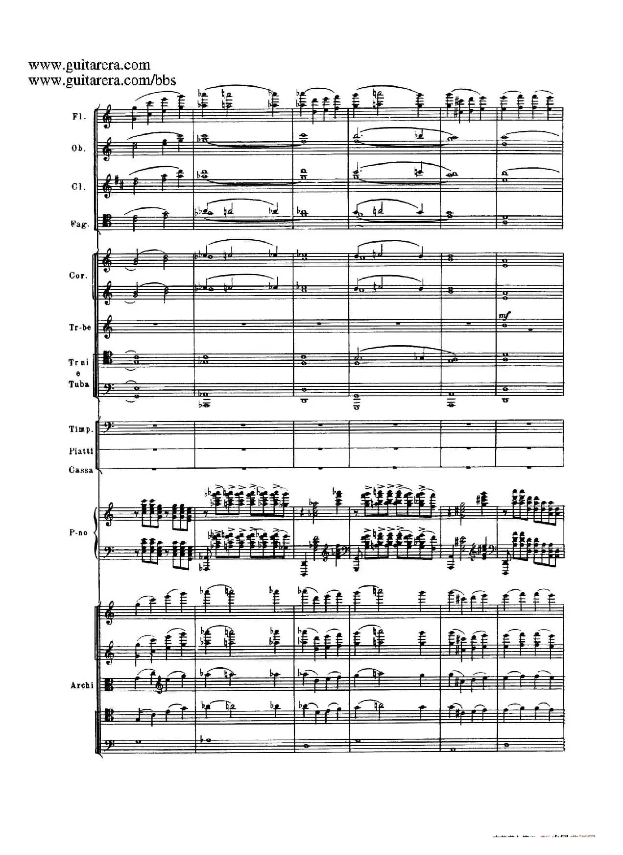 c小调第二钢琴协奏曲 Op.18（第三乐章总谱P25——37）