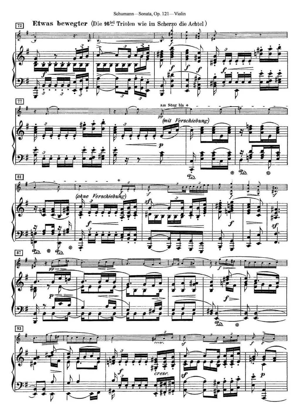 Violin Sonata Op.121（小提琴+钢琴伴奏）