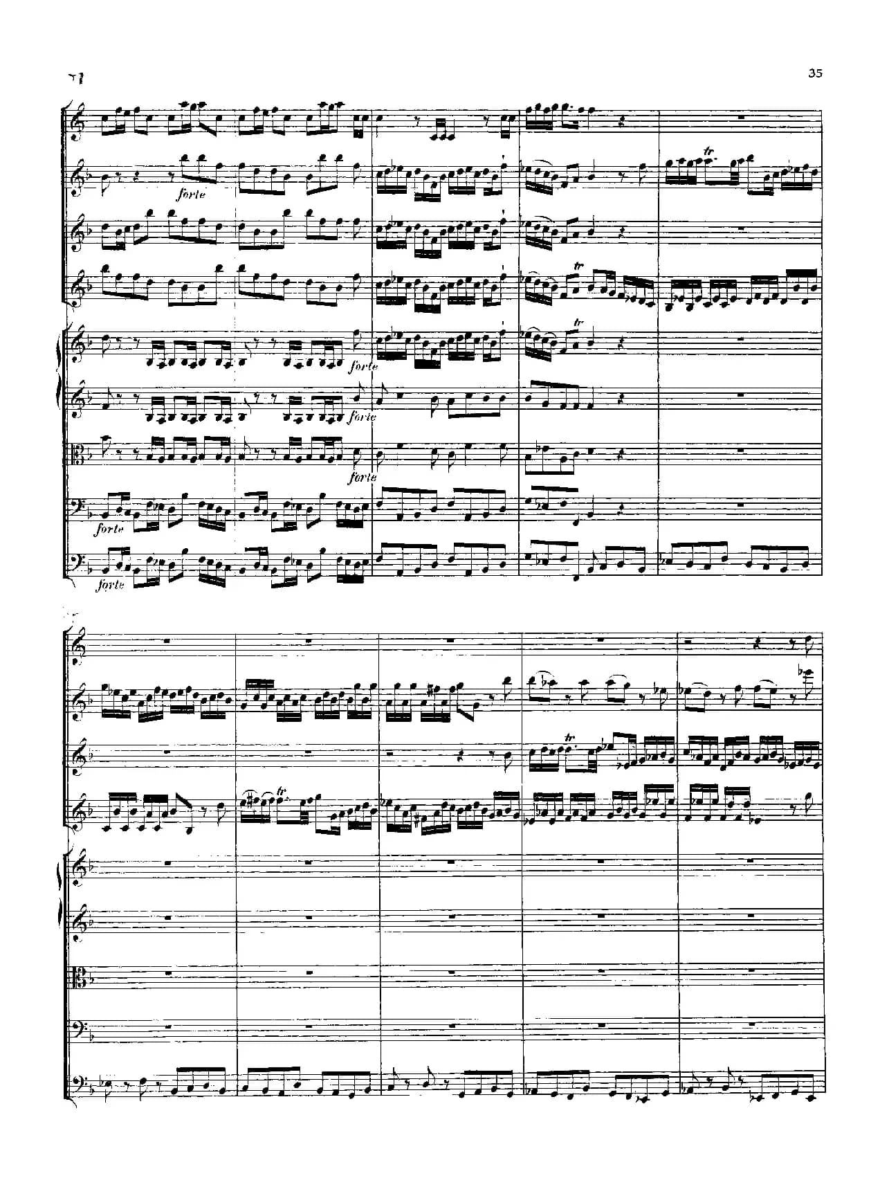 勃兰登堡第二协奏曲（弦乐合奏总谱）