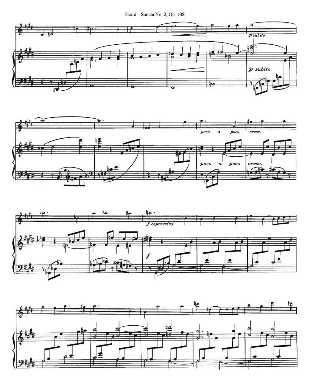 Violin Sonata No.2 Op.108（小提琴+钢琴伴奏）