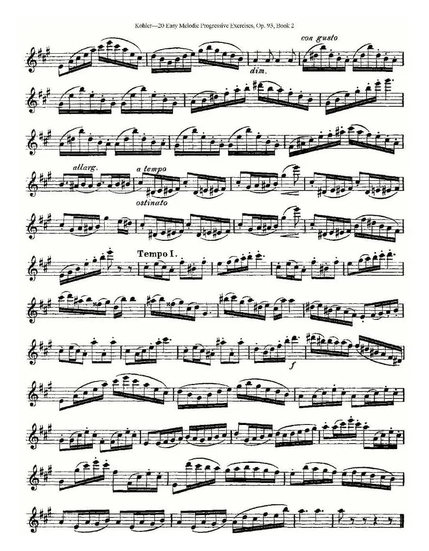 柯勒练习曲作品93号（二）