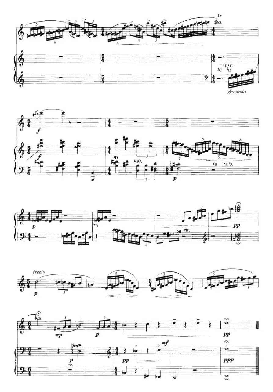 春（辛笛作曲版、长笛+竖琴）