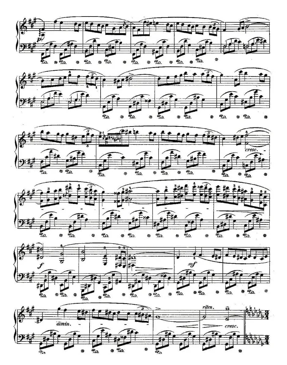 升f小调夜曲Op.48－2（Deux  Nocturnes）