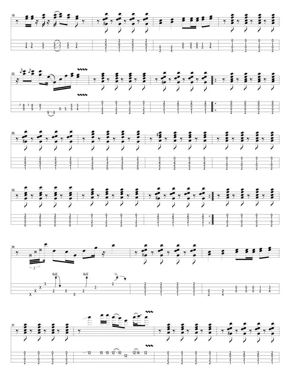 加州旅馆（尤克里里指弹谱）