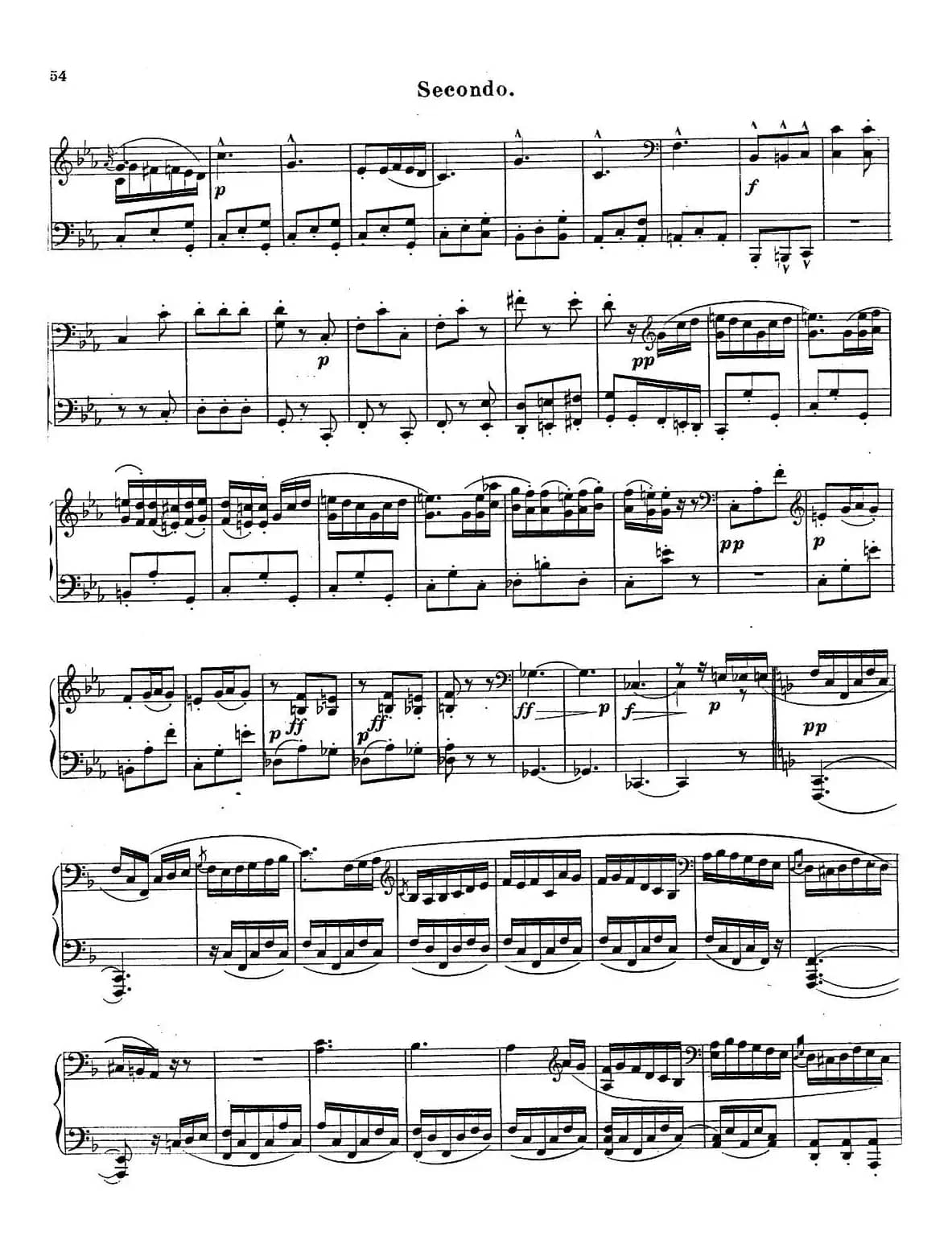 c小调第二交响曲“复活”（Ⅲ）（改编四手联弹版）