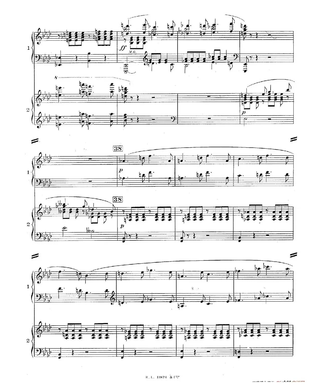 Concerto for 2 Pianos in d Minor（d小调双钢琴协奏曲· 第二乐章）