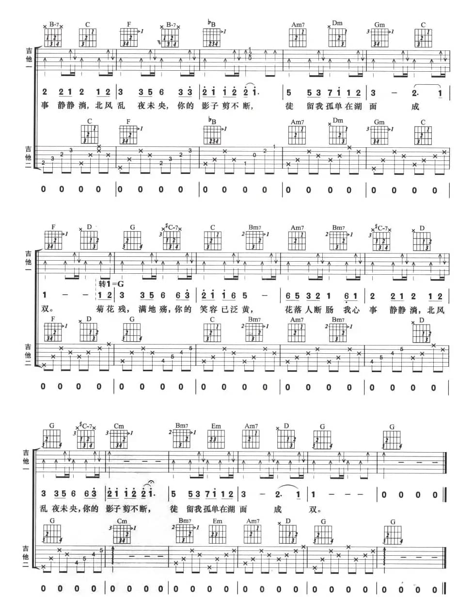 菊花台（双吉他）