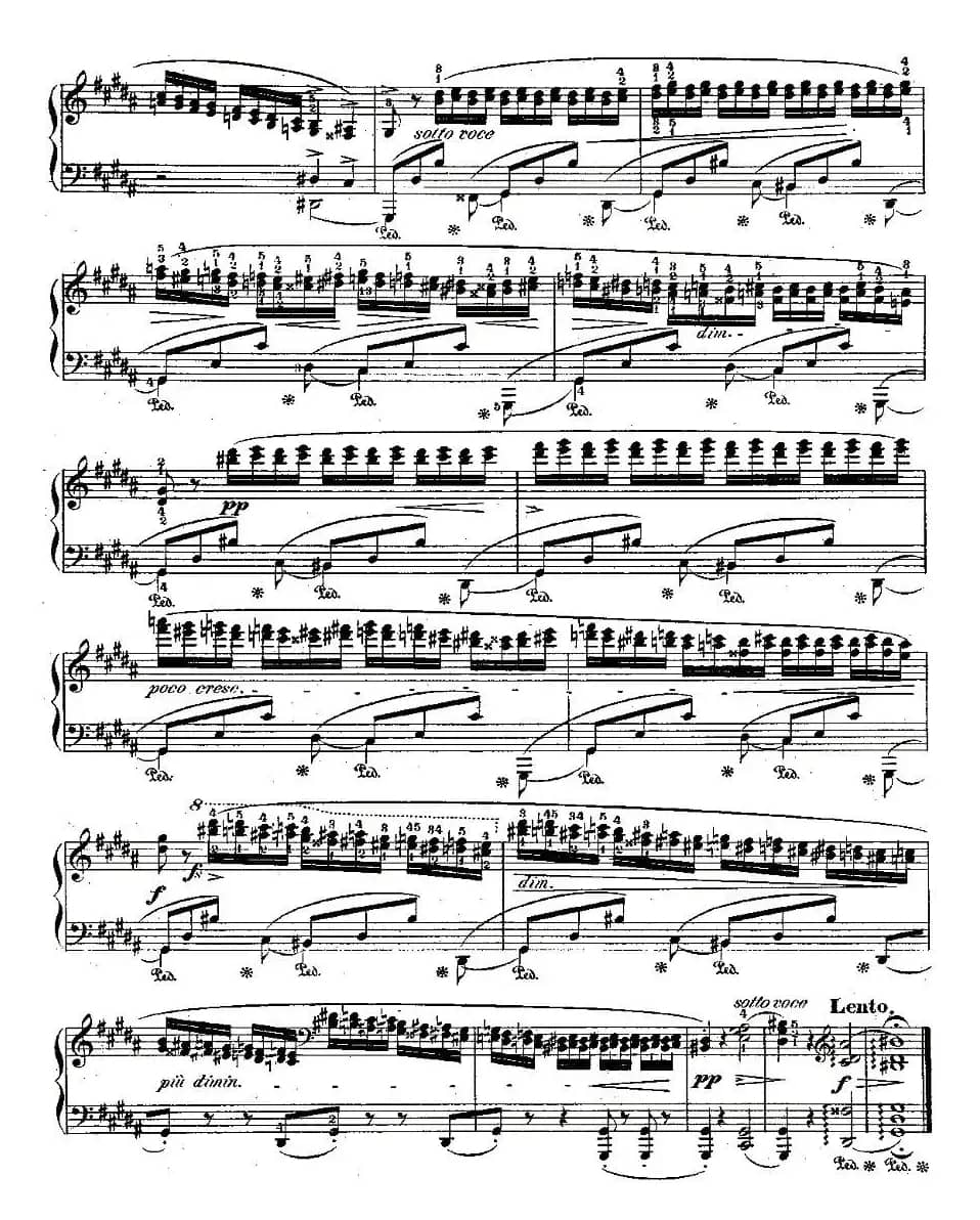 肖邦钢琴练习曲，Op.25之六