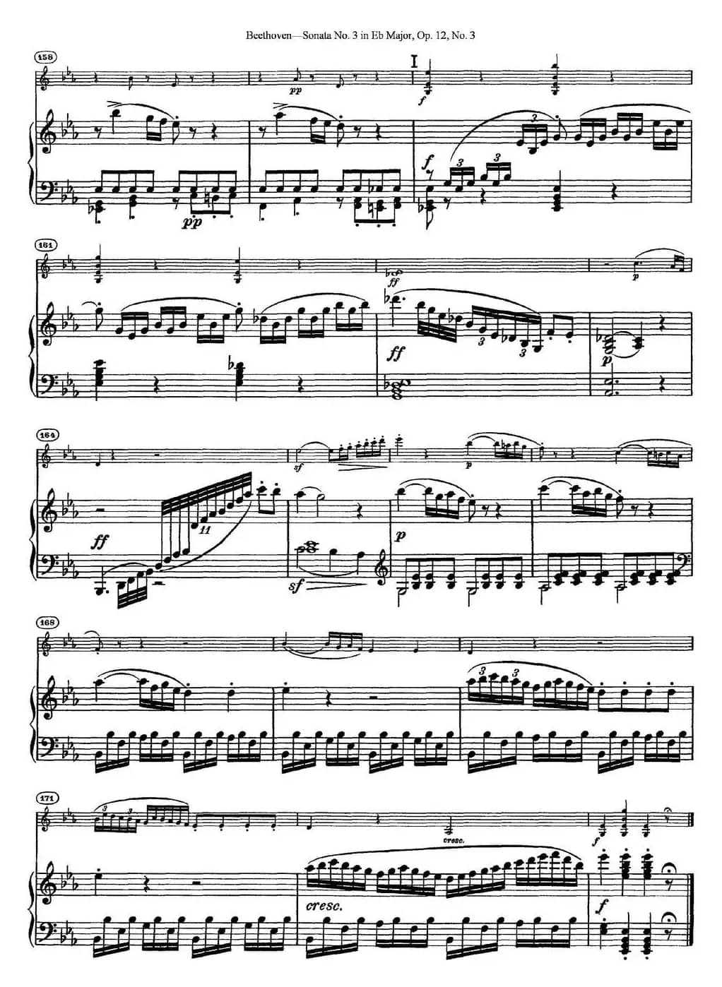 Violin Sonata No.3 in Eb Major Op.12 No.3（小提琴+钢琴伴奏）