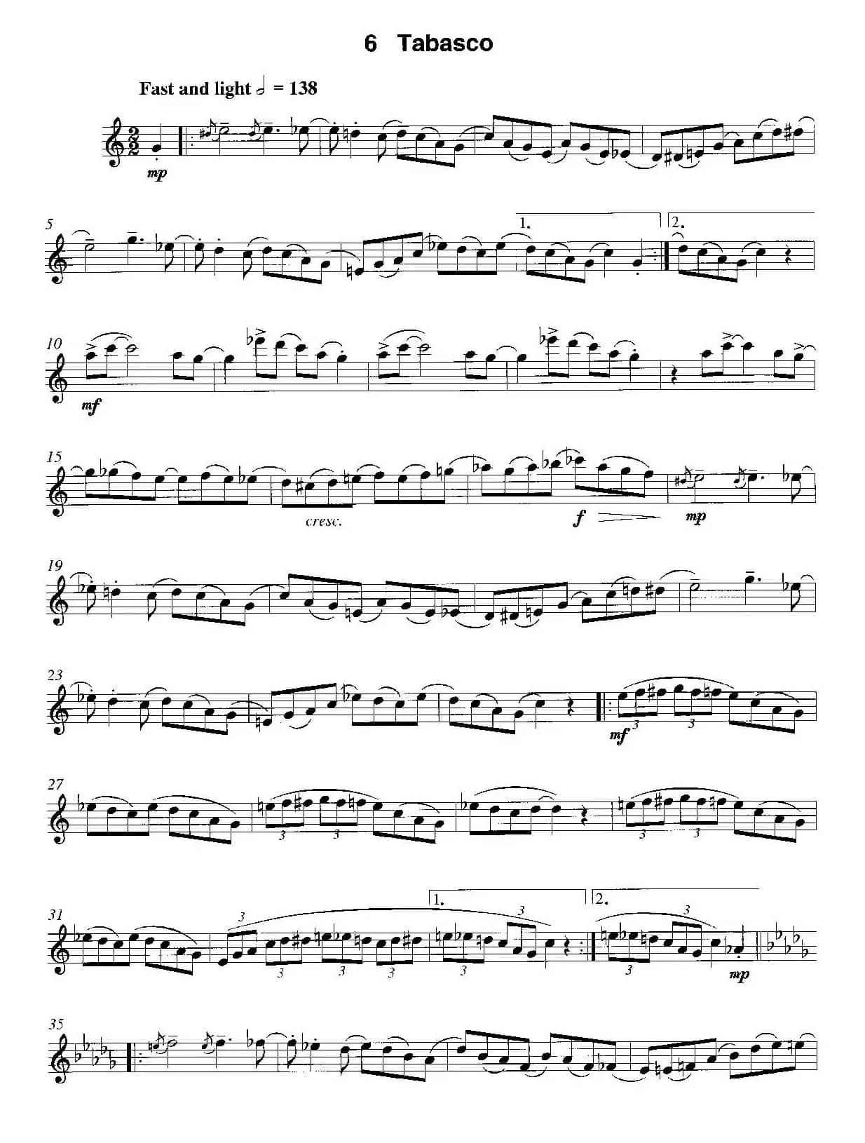 Tabasco（12首现代风格练习曲之6）