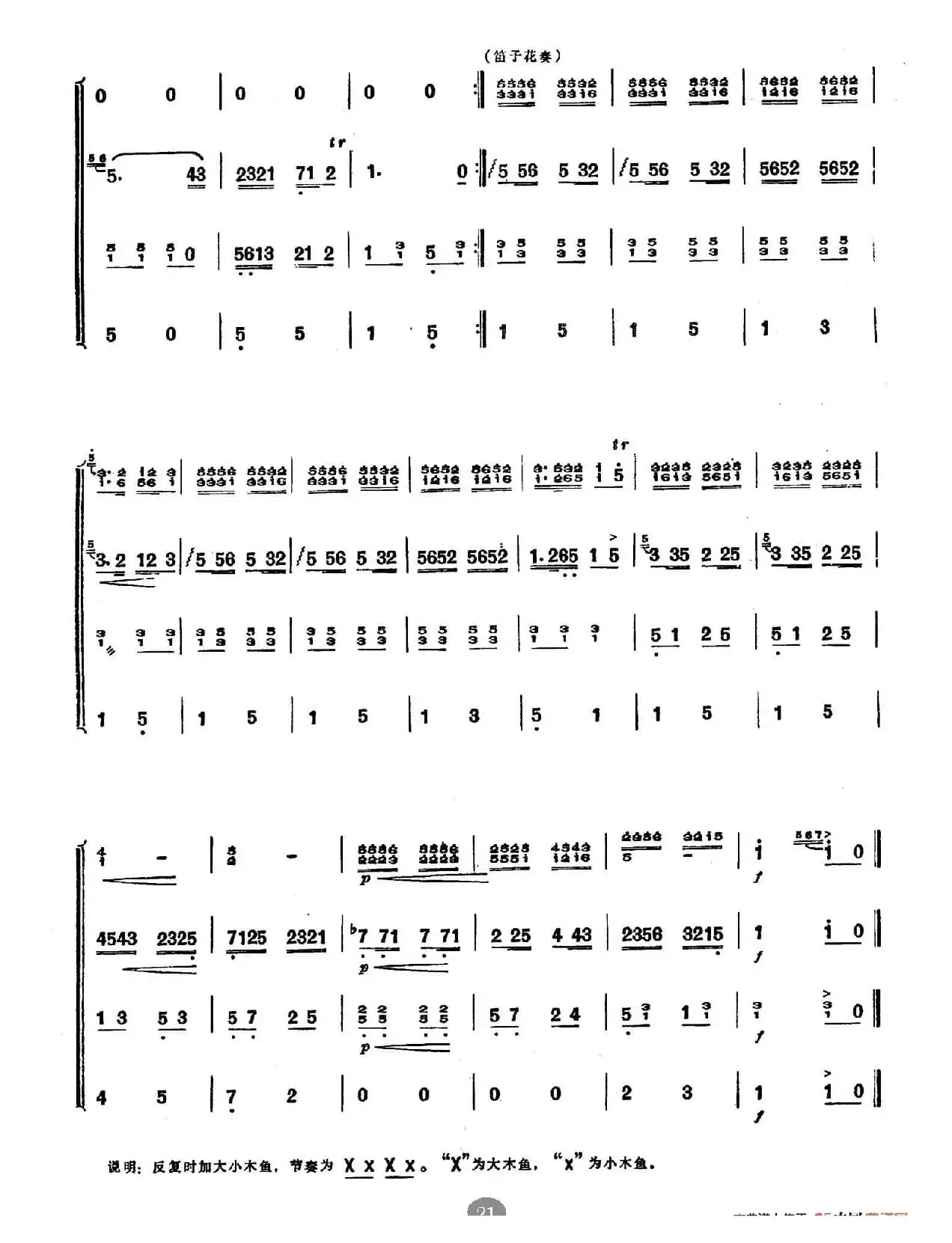 喜洋洋（笛子+民乐队合奏总谱）