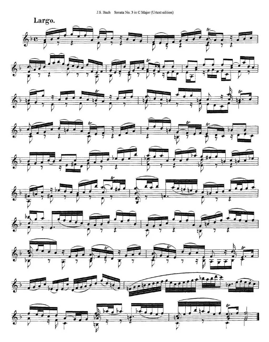 6 Violin Sonatas and Partitas 5.Sonata No.3 in C Major（Urtext edition）