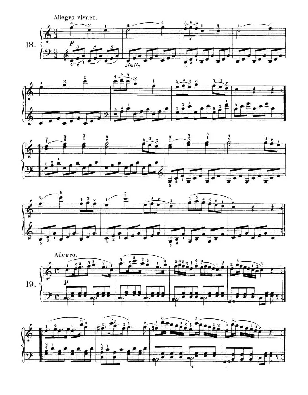 One Hundred and Ten Easy and Progressive Exercises Op.453（车尔尼110首简易练习曲 11——20）