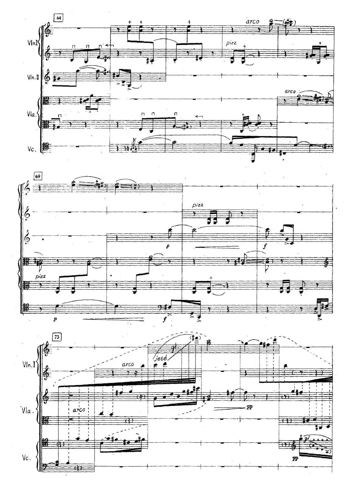 第三弦乐四重奏（音乐主题选用中国民歌片段）