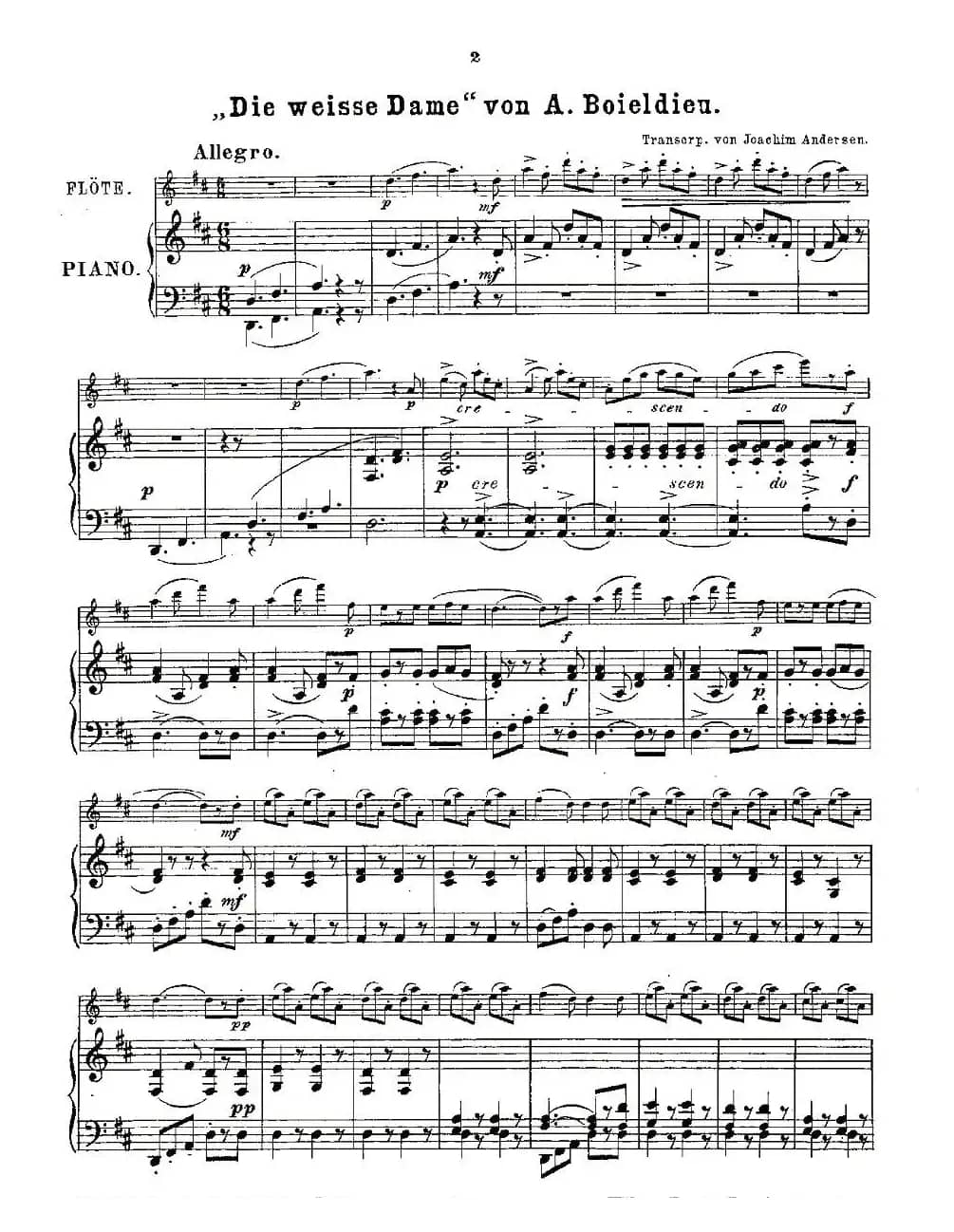 Opern-Transcriptionen.Op.45-3（长笛+钢琴伴奏）